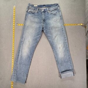 Levis 511 Jeans Mens Selvedge Light Wash Blue Denim Slim Tapered Fits 28x28